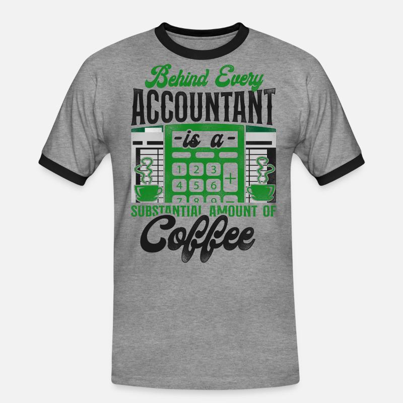 Comptable Comptable Comptable Comptabilité - T-shirt contrasté Homme - gris chiné/noir