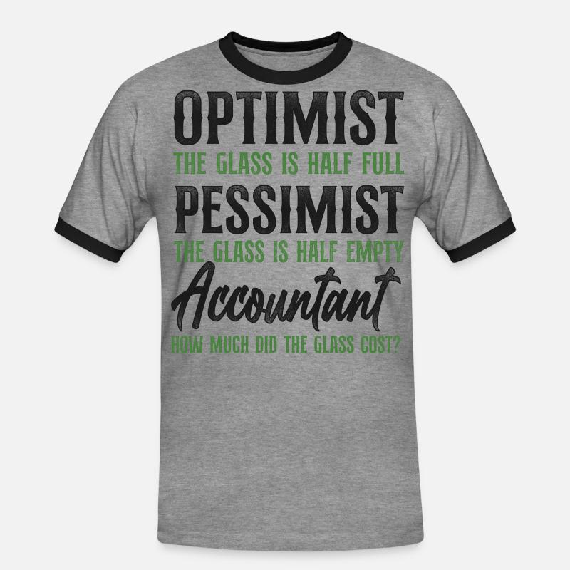 Comptable Comptable Comptable Comptabilité - T-shirt contrasté Homme - gris chiné/noir