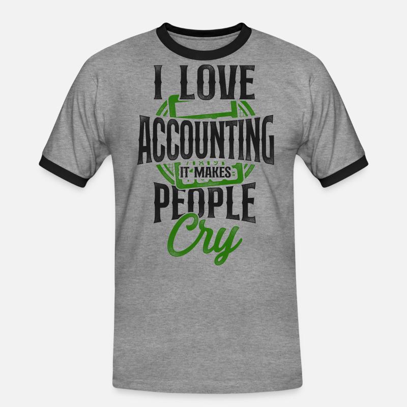 Comptable Comptable Comptable Comptabilité - T-shirt contrasté Homme - gris chiné/noir