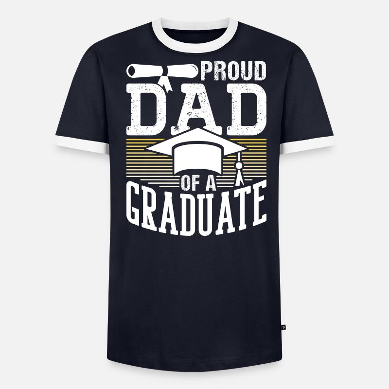 Stolzer Vater Eines Absolventen Abschluss - Männer Kontrast-T-Shirt - undefined