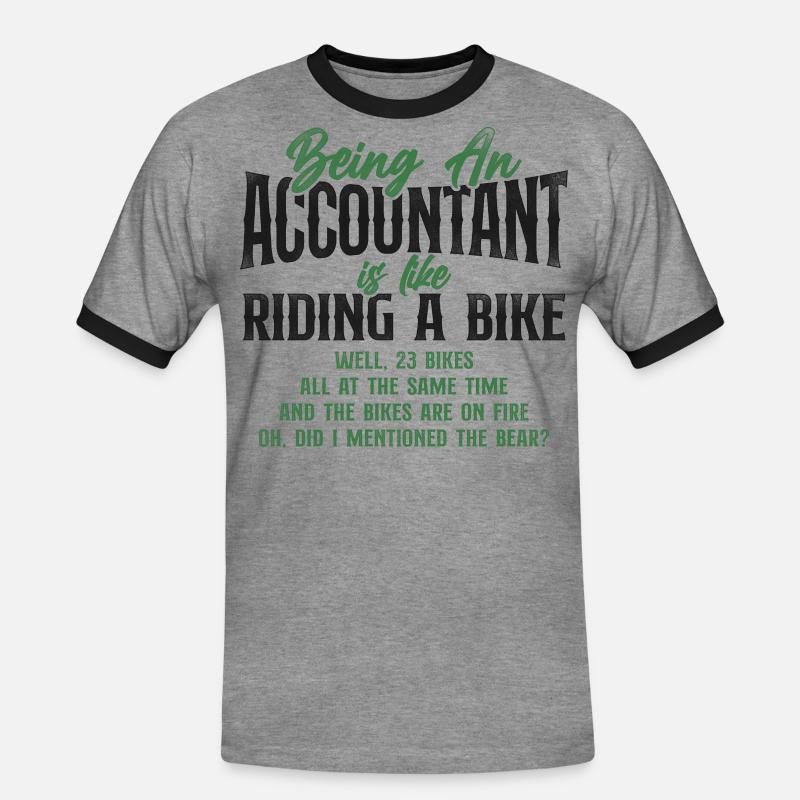 Comptable Comptable Comptable Comptabilité - T-shirt contrasté Homme - gris chiné/noir