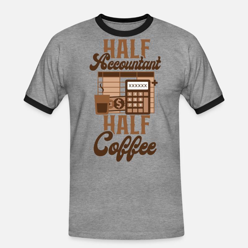 Comptable Comptable Comptable Comptabilité - T-shirt contrasté Homme - gris chiné/noir