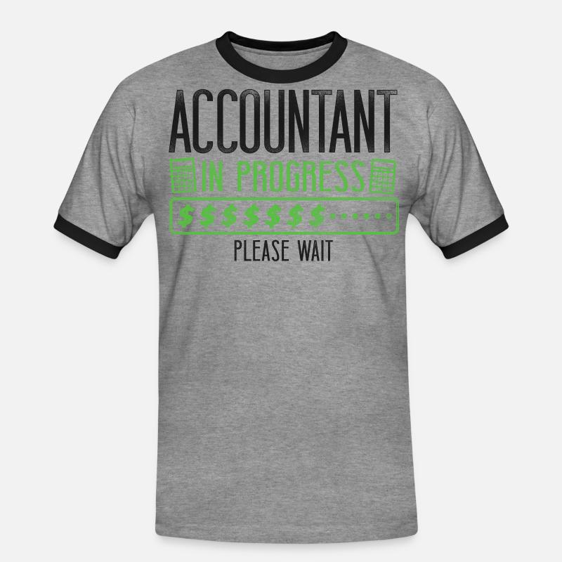 Comptable Comptable Comptable Comptabilité - T-shirt contrasté Homme - gris chiné/noir