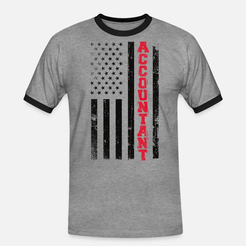 Comptable Comptable Comptable Comptabilité - T-shirt contrasté Homme - gris chiné/noir