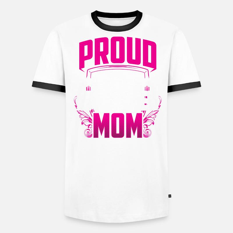 Stolze Selbständige Mutter Selbstständig Männer Kontrast-T-Shirt