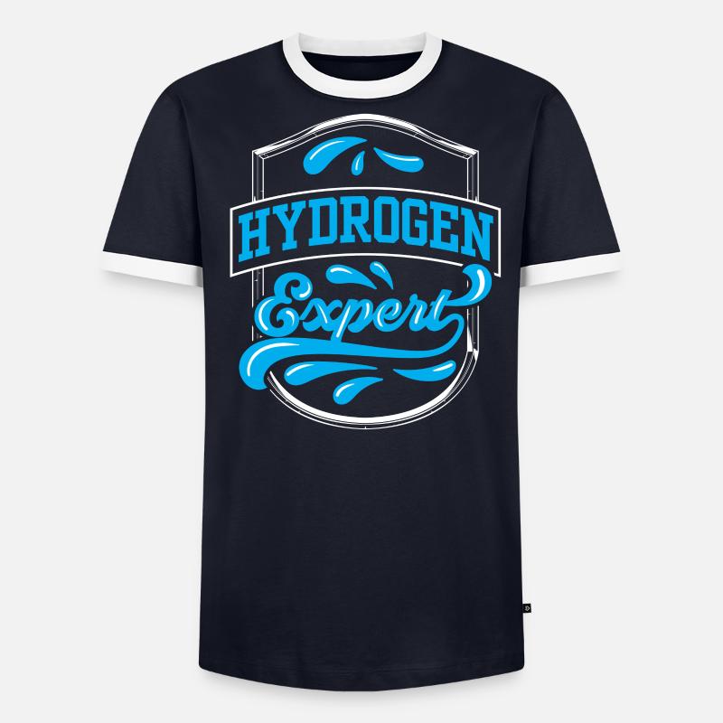 Hydrogen Expert Hydrogène Élément d’énergie T-shirt contrasté Homme