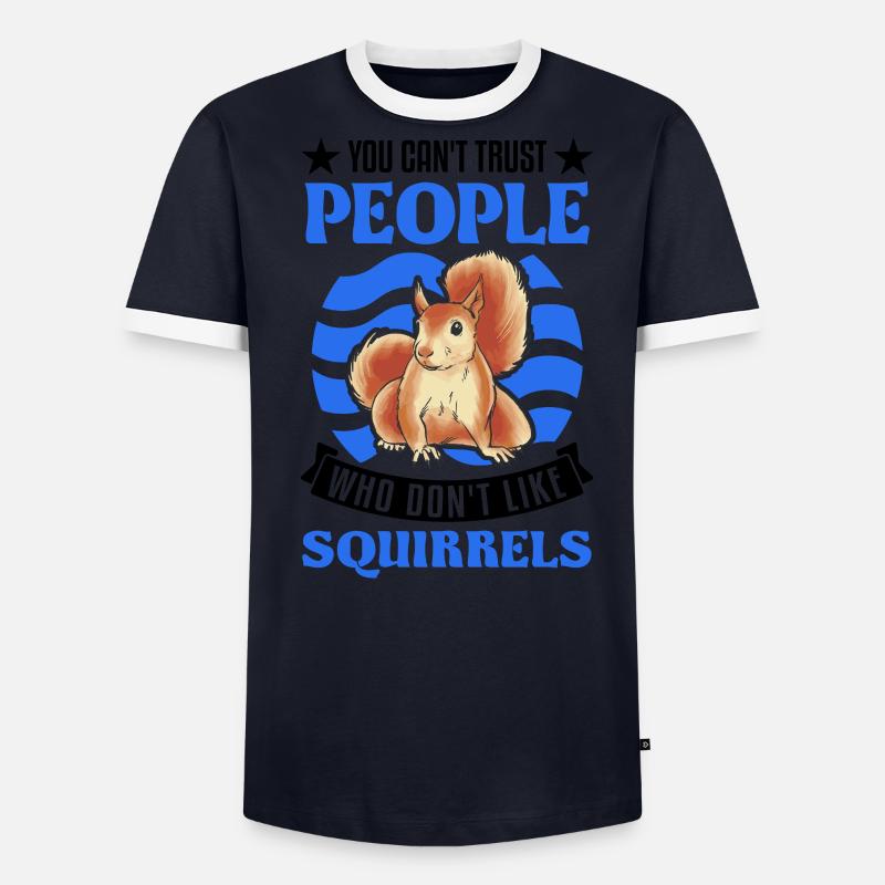 Squirrel Gift Grey Squirrel - Men's Ringer Shirt - undefined