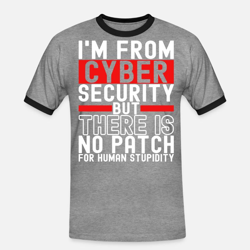 Programmierer Cyber Security - Männer Kontrast-T-Shirt - Grau meliert/Schwarz