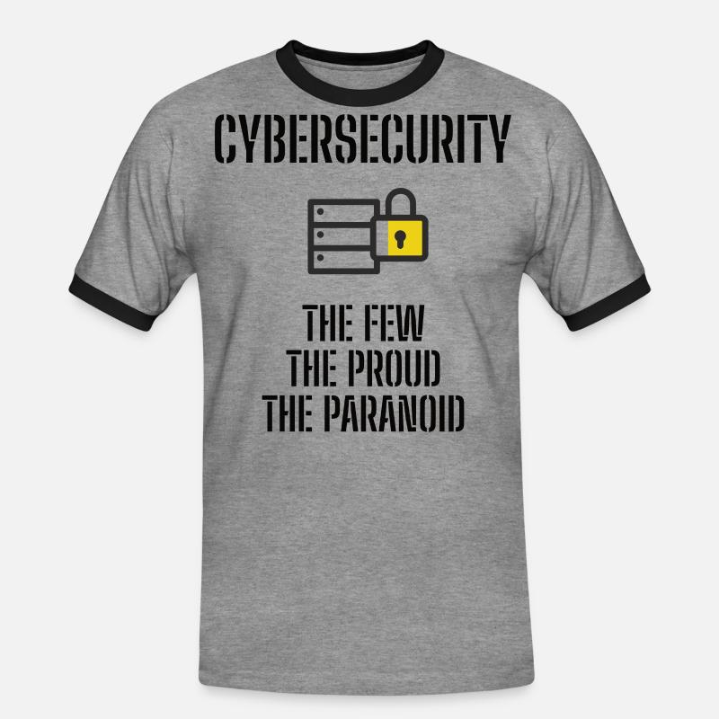 Cybersecurity - IT Security Computer Scientists - Men's Ringer Shirt - heather grey/black