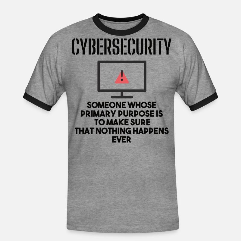 Cybersecurity - IT Security Computer Scientists - Men's Ringer Shirt - heather grey/black