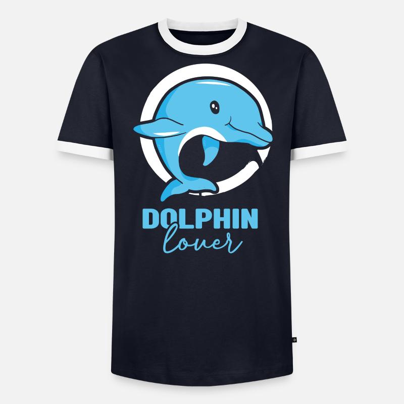 Dolphin Lover Dolphin Dolphins Dolphins Men's Ringer Shirt