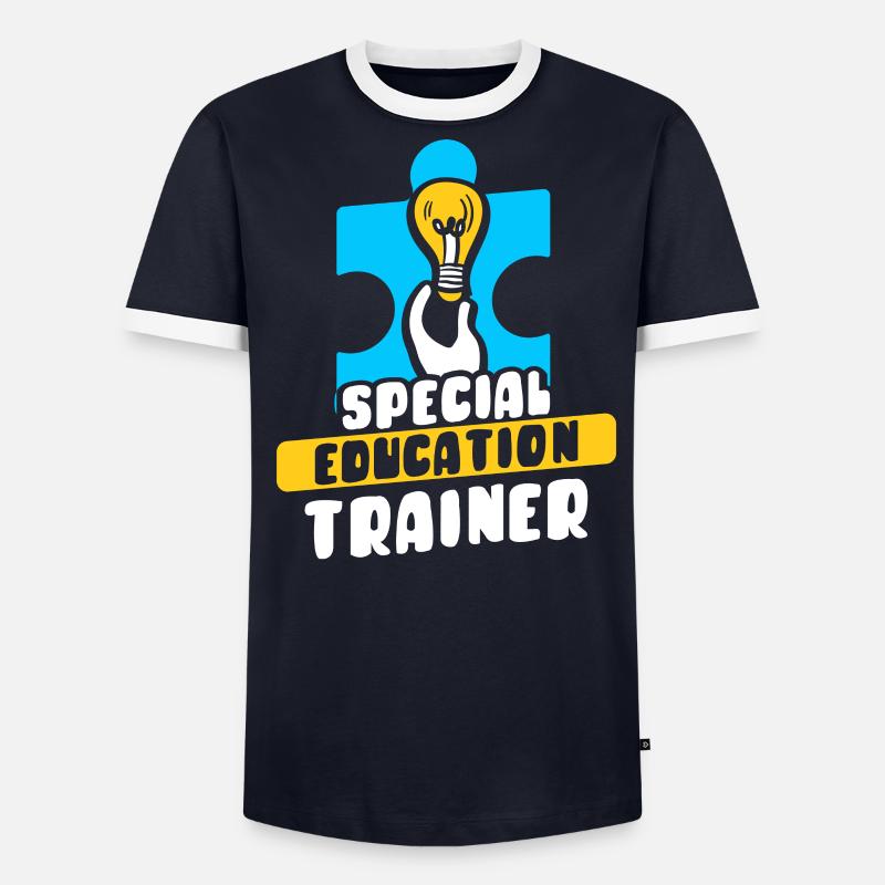 Formateur en éducation de l’enfance en difficulté Enseignant en éducation de l’enfance en difficulté T-shirt contrasté Homme