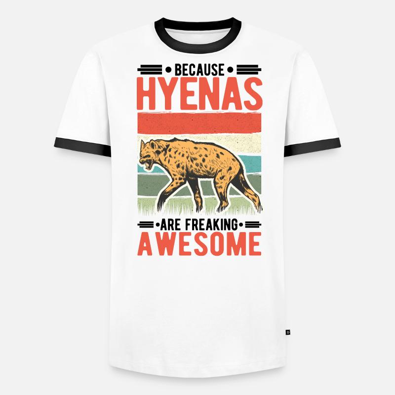 Hyäne Geschenk Erdwolf Hyena Männer Kontrast-T-Shirt