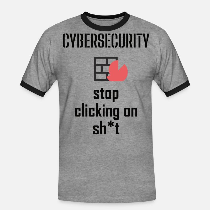 Cybersecurity - IT Security Computer Scientists - Men's Ringer Shirt - heather grey/black