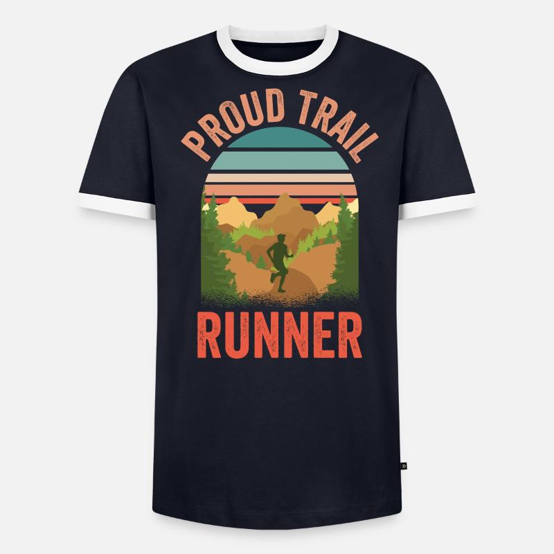 Fière course de trail runner trail running T-shirt contrasté Homme