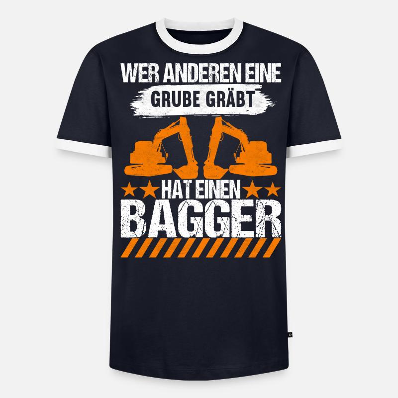 Baustelle Bagger Baggerfahrer - Männer Kontrast-T-Shirt - undefined