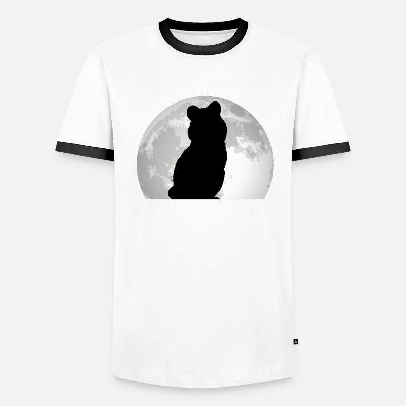 Quokka Moon Kangourou à queue courte T-shirt contrasté Homme