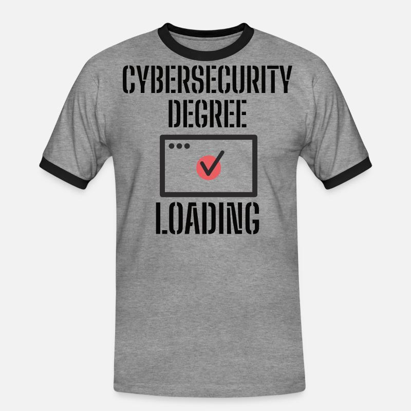 Cybersecurity - IT Security Computer Scientists - Men's Ringer Shirt - heather grey/black