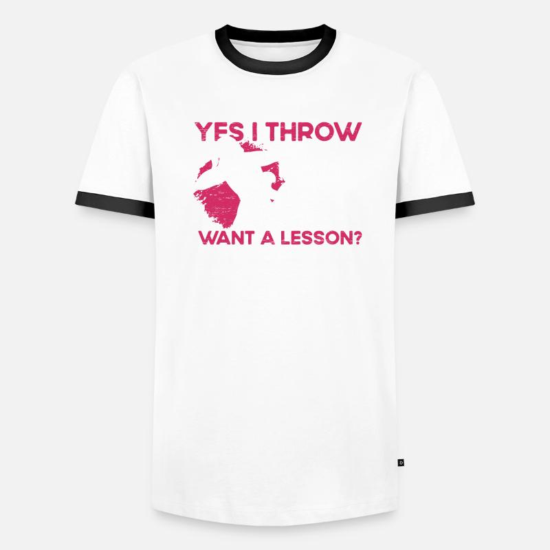 Ich Werfe Wie Ein Mädchen Männer Kontrast-T-Shirt
