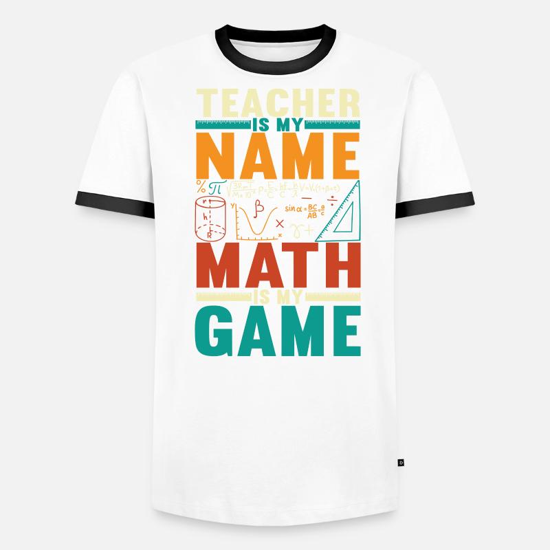 Math Teacher Men's Ringer Shirt