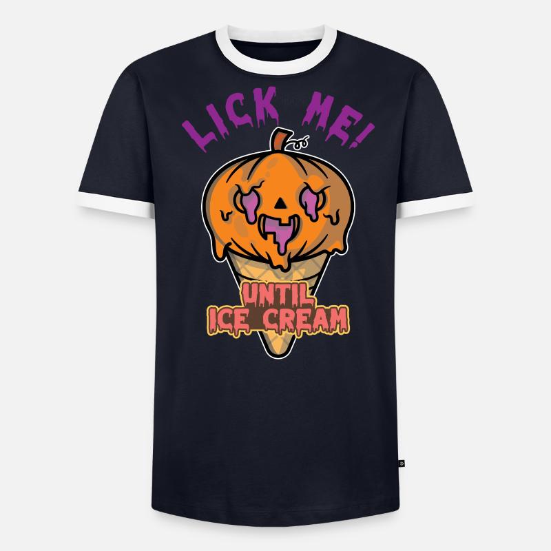 Eiscreme logo Sommer Softeis Geschenkidee - Männer Kontrast-T-Shirt - undefined