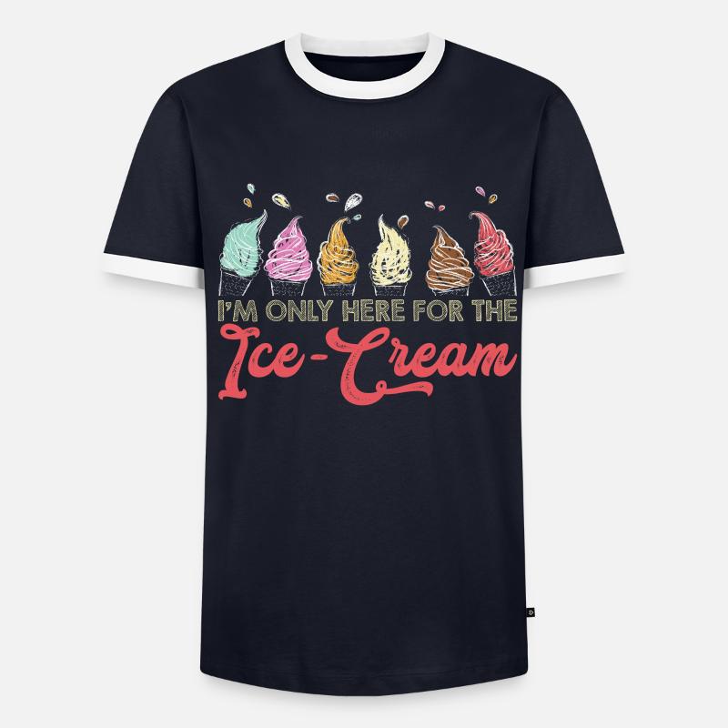 Eiscreme logo Sommer Softeis Geschenkidee - Männer Kontrast-T-Shirt - undefined