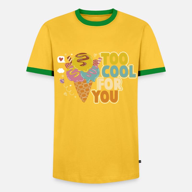 Eiscreme logo Sommer Softeis Geschenkidee - Männer Kontrast-T-Shirt - undefined