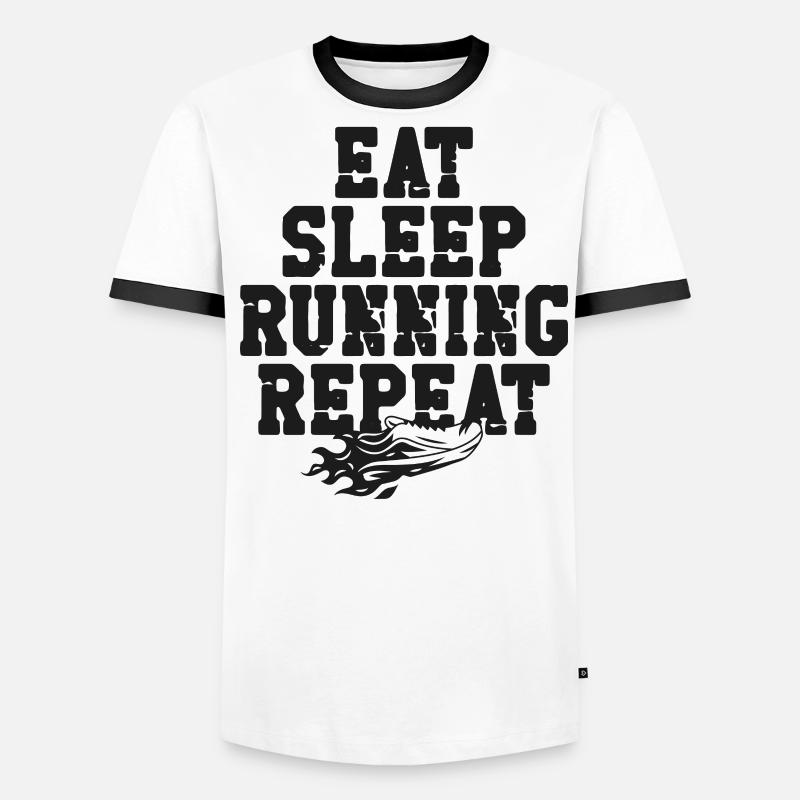 Running Runner Half Marathon Männer Kontrast-T-Shirt