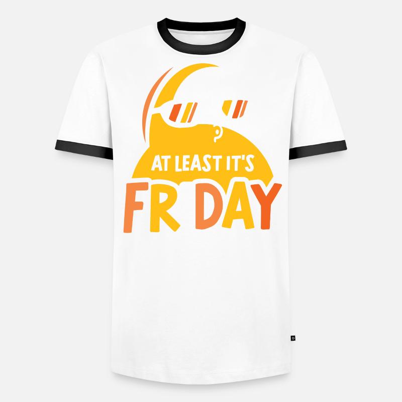 Au moins, c’est finalement sarcastique vendredi T-shirt contrasté Homme
