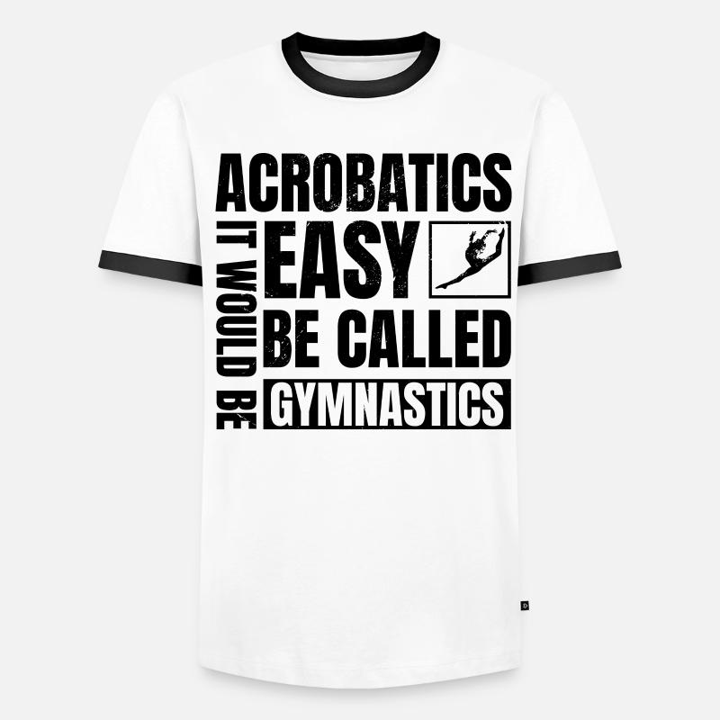 Evolution Graphic Gymnast Gymnastics Acrobat Acrob Männer Kontrast-T-Shirt