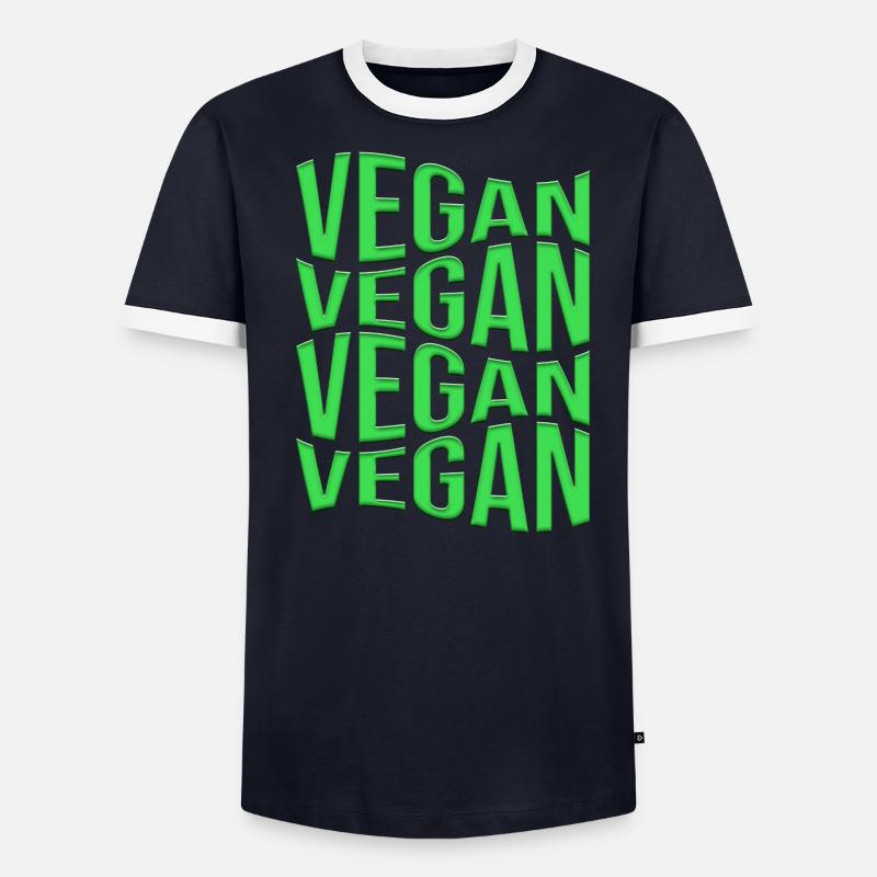 végétalien T-shirt contrasté Homme