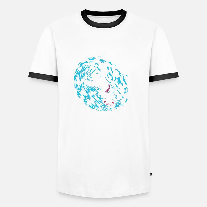 Moniteur de surf Surfer Surfer Planche de surf T-shirt contrasté Homme