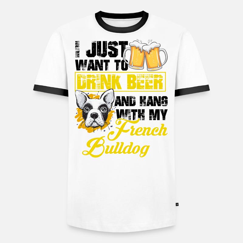 Drinking beer Men's Ringer Shirt