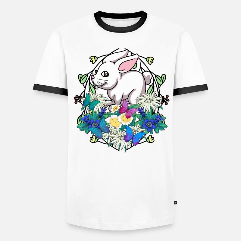 Early Spring Rabbit Easter Rabbit Child Men's Ringer Shirt