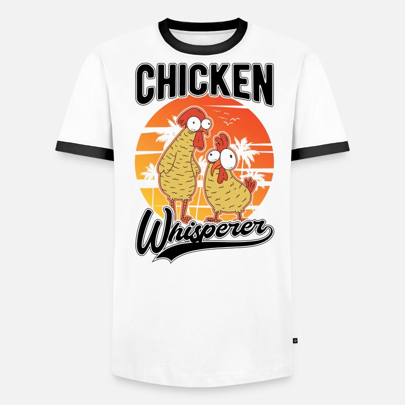Poulets Chuchoteur Élevage de poulets Éleveur de poulet T-shirt contrasté Homme