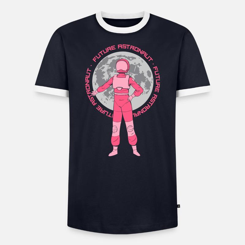Future astronaut space astronomy rocket - Men's Ringer Shirt - undefined
