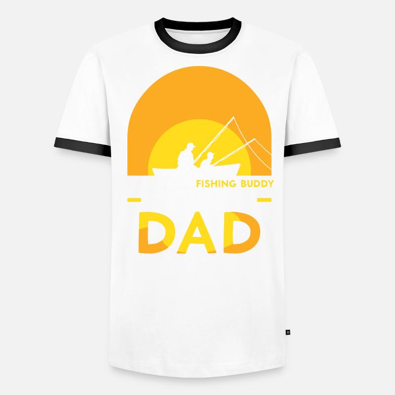 Mon compagnon de pêche préféré m’appelle papa pêche T-shirt contrasté Homme
