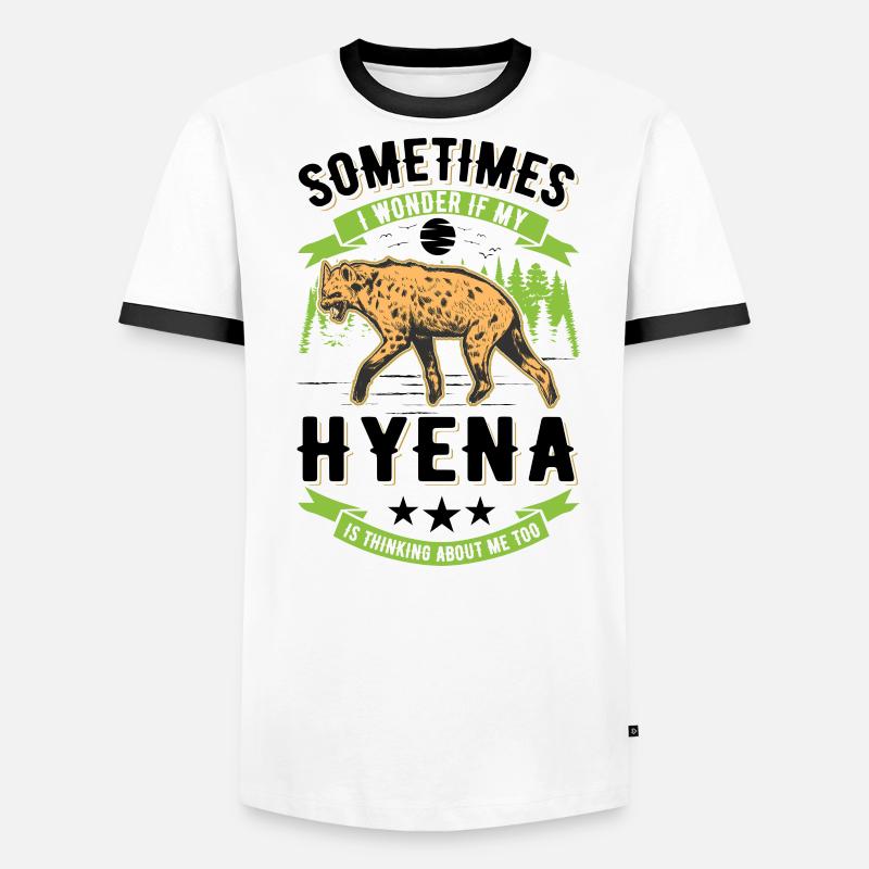 Hyäne Geschenk Erdwolf Hyena Männer Kontrast-T-Shirt