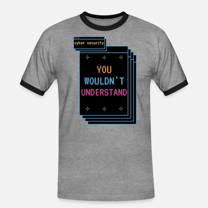 Cybersecurity - IT Security Computer Scientist - Men's Ringer Shirt - heather grey/black