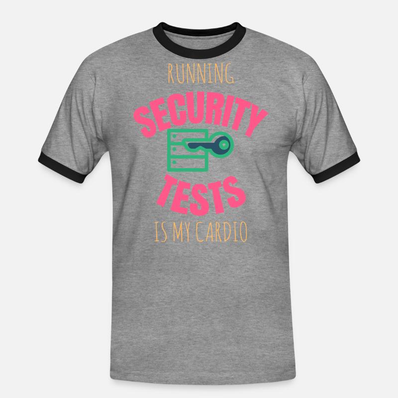 Cybersecurity - IT Security Computer Scientist - Men's Ringer Shirt - heather grey/black