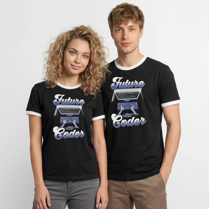 Codage du futur codeur de code T-shirt contrasté Homme