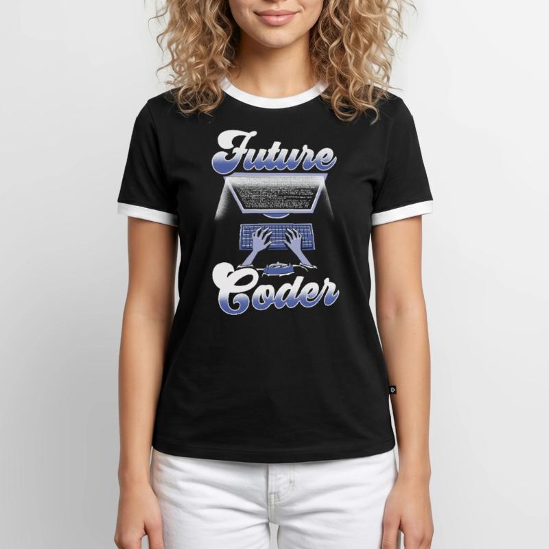 Codage du futur codeur de code T-shirt contrasté Homme