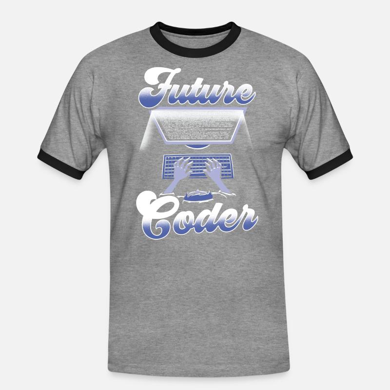 Zukünftiger Coder Code Programmierer Coding - Männer Kontrast-T-Shirt - Grau meliert/Schwarz