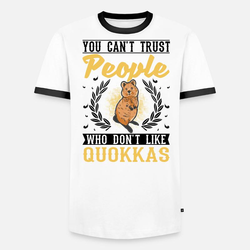 Quokka Gift Kangourou à queue courte T-shirt contrasté Homme