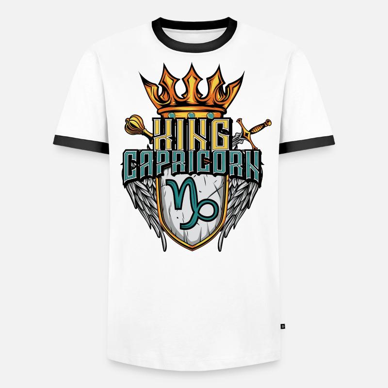Steinbock Sternzeichen Männer Kontrast-T-Shirt