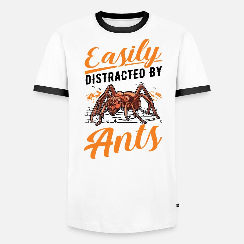 Easily distracted by ants anthills Men's Ringer Shirt