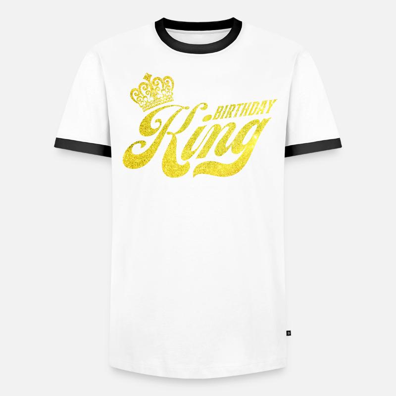 Roi de Brithday T-shirt contrasté Homme