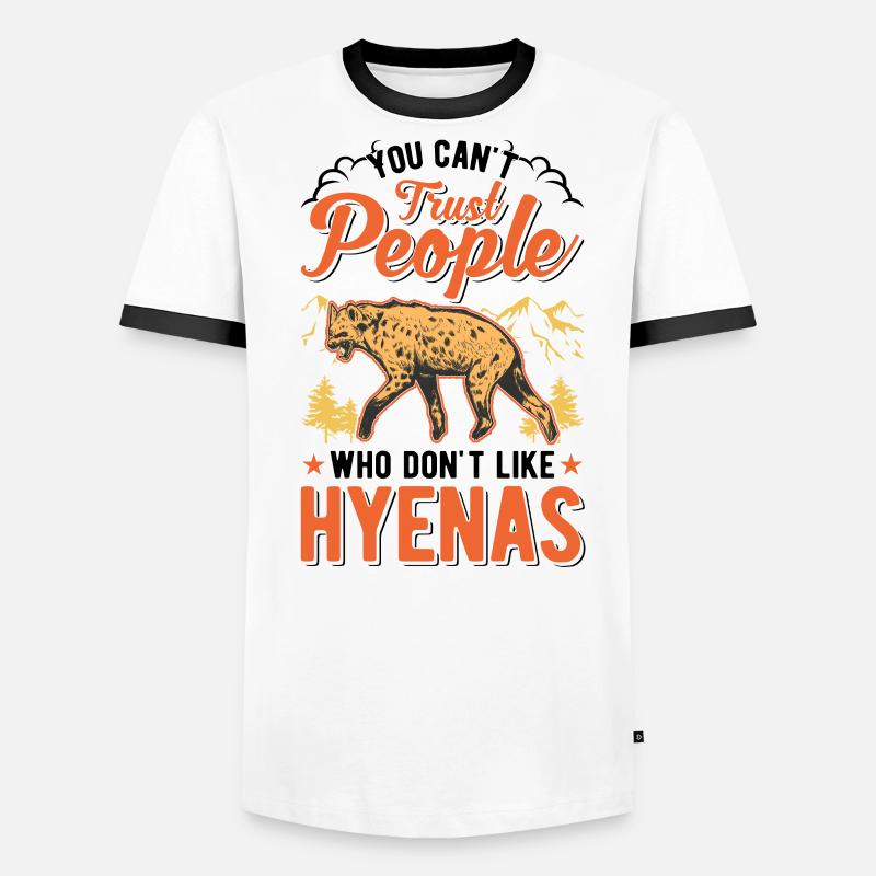 Hyäne Geschenk Erdwolf Hyena Männer Kontrast-T-Shirt