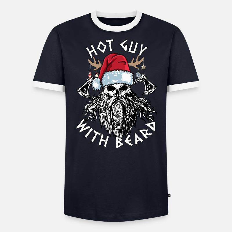 typebeard Christmas bearded Viking Men's Ringer Shirt