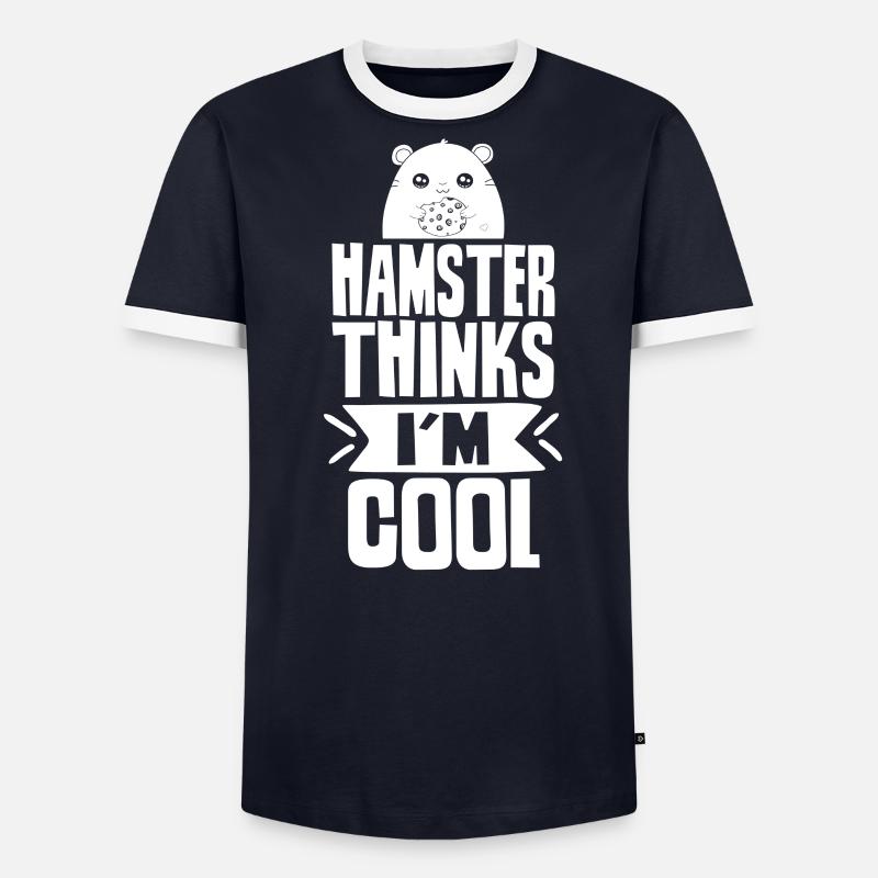 Mon hamster pense que je suis un propriétaire d’animal cool T-shirt contrasté Homme